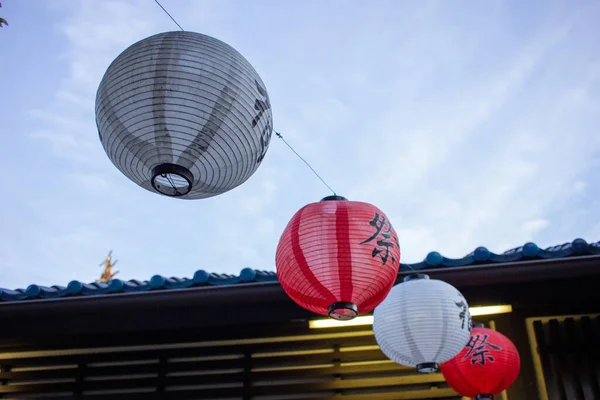 Red and white Lanterns in Little Tokyo
