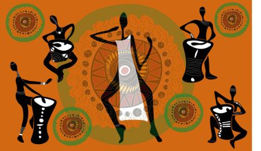 Siyah Afrikalı kızlar dans ediyor