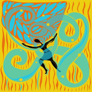 Soyutlama insanlar siyah dans