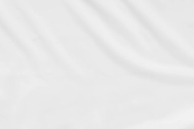 Beyaz kumaş arka planının soyut ve yumuşak odak dalgası, beyaz doku ve detay