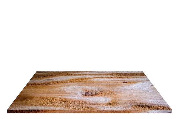 平方形状的空木板材料 用于放置产品和其他 在白色背景上隔离 — 图库照片