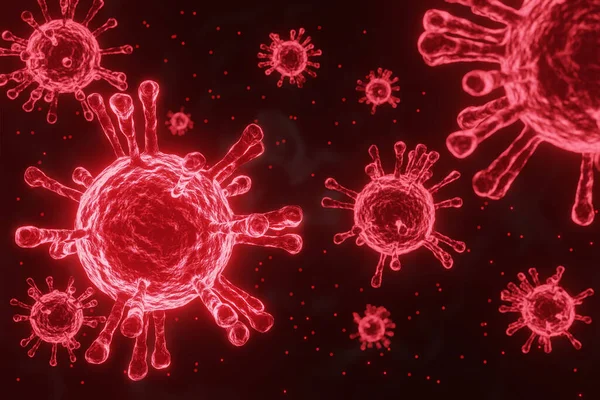 렌더링 개념에 바이러스 박테리아 — 스톡 사진