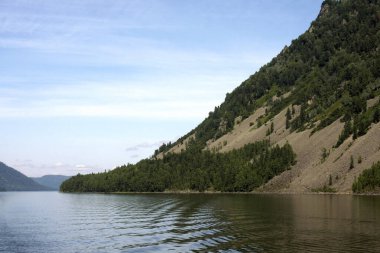 Göl manzarası, Rusya, Altai Krai, Gorny Altai, Teletskoye Gölü