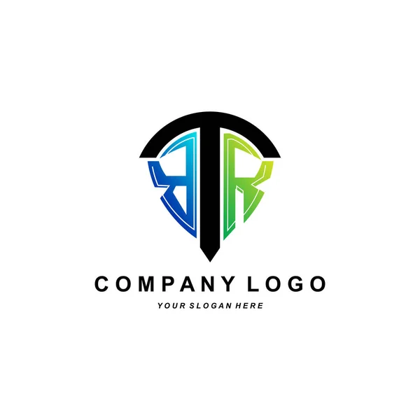 Logotipo Letra Ilustração Alfabética Design Inicial Marca Empresa Camisetas Serigrafia — Vetor de Stock