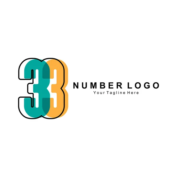 Número Diseño Tres Logotipos Vector Icono Premium Ilustración Para Empresa — Vector de stock