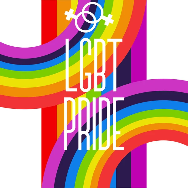 Gay Pride Hintergrund Lgbt Tag Vektor Illustration Mit Farbenfrohem Realistischem — Stockvektor