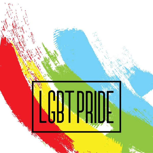 Gay Pride Hintergrund Lgbt Tag Vektor Illustration Mit Farbenfrohem Realistischem — Stockvektor