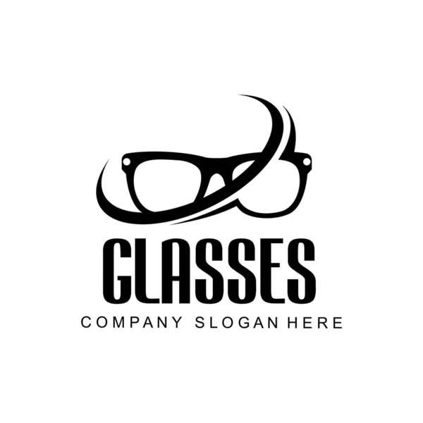 Glasses Logo Design Vector Illustration Optical Tools Style Maintain Eye — Stock Vector