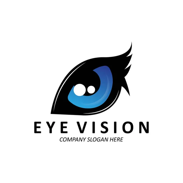 Eyes Logo Design Vize Světa Vektorová Ilustrace Orgánů — Stockový vektor