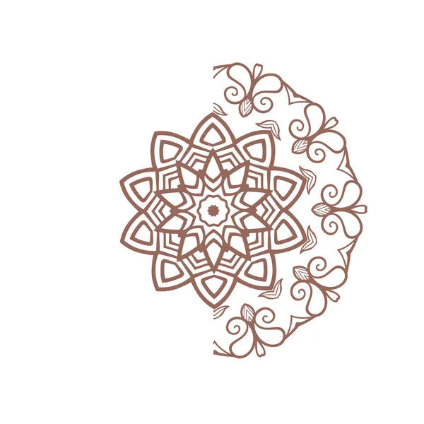 Einfaches Mandala Art Icon Vektor Logo — Stockvektor