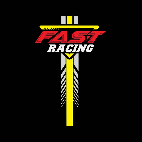 Fast Racing Logo Background Design Automotive Vehicle Repair Suitable Screen — Stock Vector