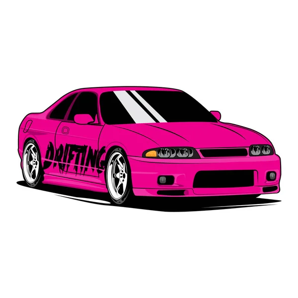 Spor araba vektör çizimi simgesi logo tişört tasarımı, giysi, grup topluluğu, poster, araba şovu, Tokyo drift filmi, toyota supra için olabilir.