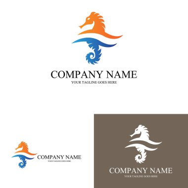 Basit deniz atı simgesi vektör logosu ücretsiz