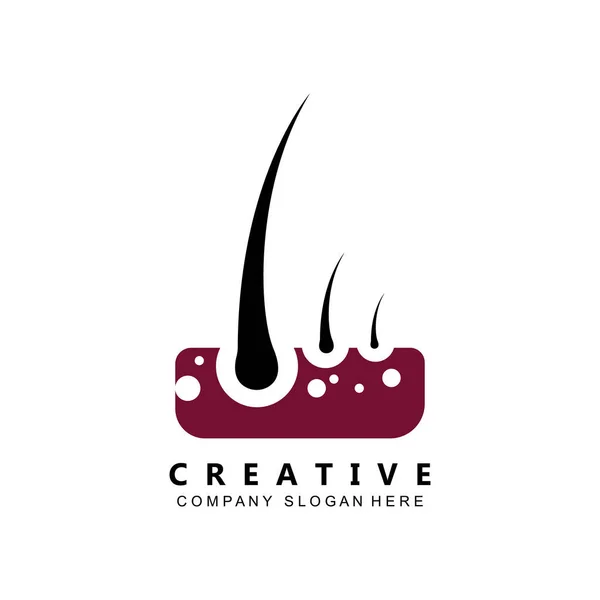 Логотип Догляду Волоссям Векторна Ікона Шкіра Здоров Ілюстрація Концепція Дизайну — стоковий вектор