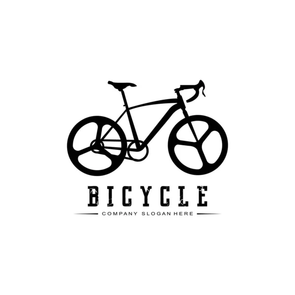 Bike Logo Icon Vector Vehículo Para Deportes Carreras Casual Cuesta — Vector de stock