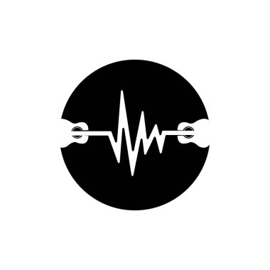 Müzik Notası Simge Vektörü illüstrasyon tasarımı