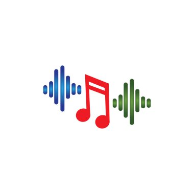 Müzik Notası Simge Vektörü illüstrasyon tasarımı