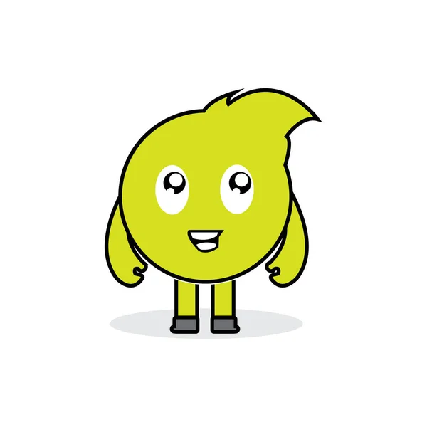 Gevoel Emoji Cartoon Logo Vector Symbool — Stockvector