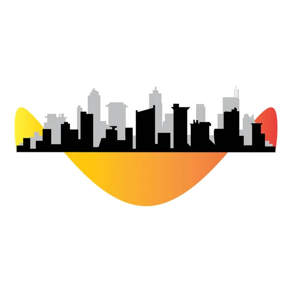 Simple Urban Building Vector Logo — Stock Vector