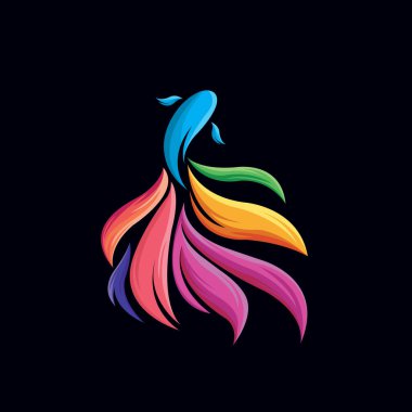 Balık logosu şablonu. Yaratıcı vektör sembolü