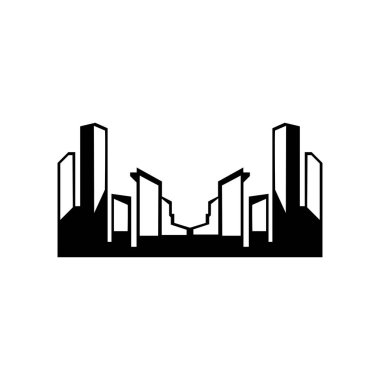 Basit kentsel yapı vektör logosu