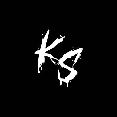 Basit KS harf simgesi vektör logosu