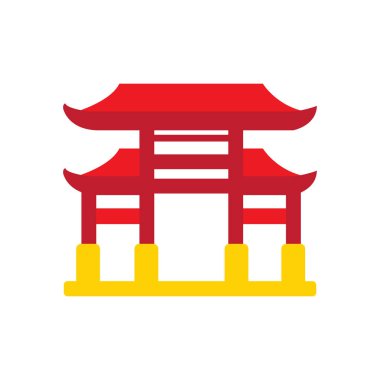 Çin Yeni Yılı Kale Çizgi Filmi Vektör logosu