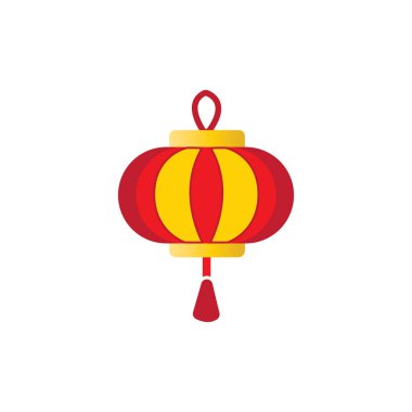 Çin Yeni Yıl Feneri çizgi film vektör logosu