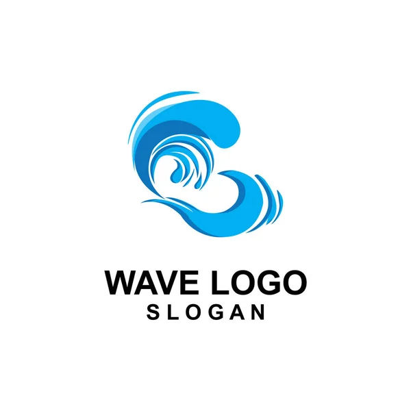 Wasser Welle Symbol Vektor Illustration Design Logo — Stockvektor