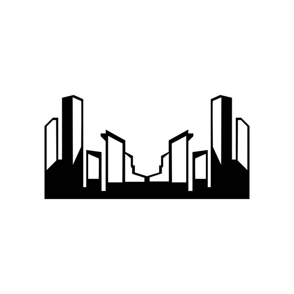 Einfaches Städtisches Gebäude Vektor Logo — Stockvektor
