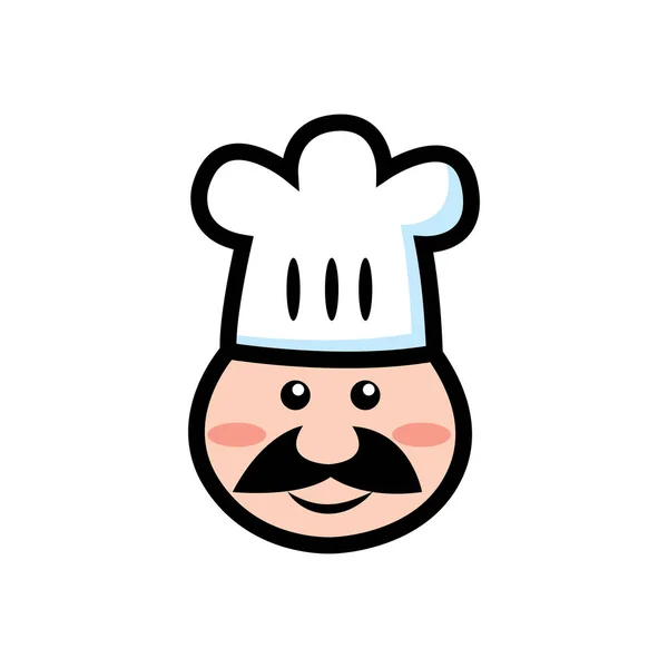 帽子厨师标识模板矢量插图 — 图库矢量图片