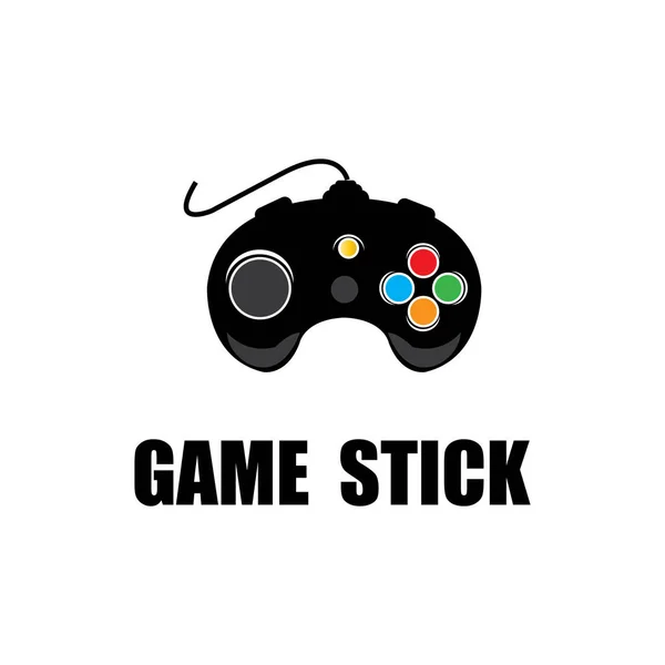 Egyszerű Hűvös Ingyenes Játék Stick Ikon Vektor Logó — Stock Vector