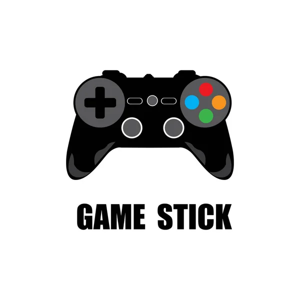 Eenvoudige Koele Gratis Game Stick Pictogram Vector Logo — Stockvector