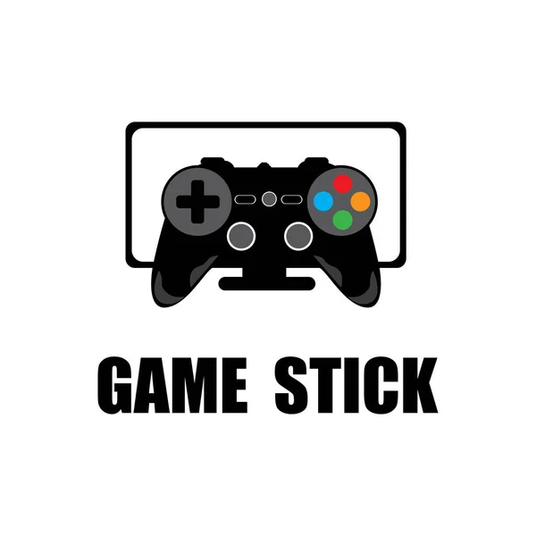 Logotipo de vetor de ícone de stick de jogo grátis simples e legal