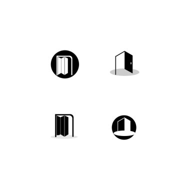 Basit kapı simgesi vektör logosu