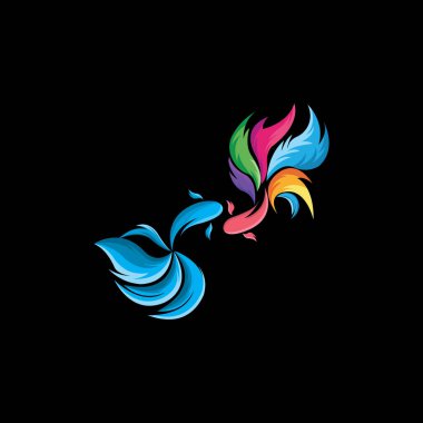 guppy balık simgesi vektör logosu ücretsiz