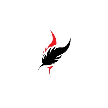 Basit tüy kalem simgesi vektör logosu
