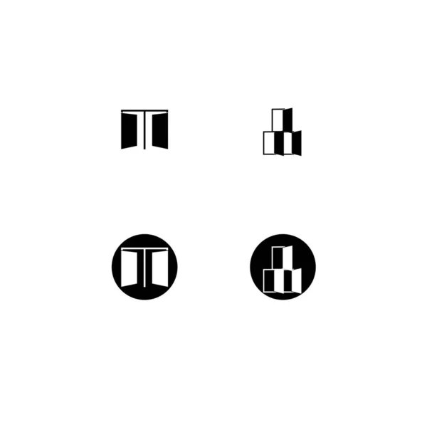 Logo Vector Icono Puerta Simple — Archivo Imágenes Vectoriales