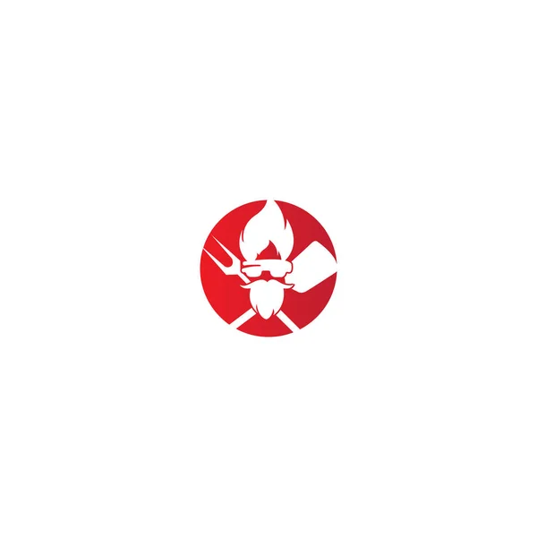 シンプルでクールな火のアイコンのベクトルのロゴ — ストックベクタ
