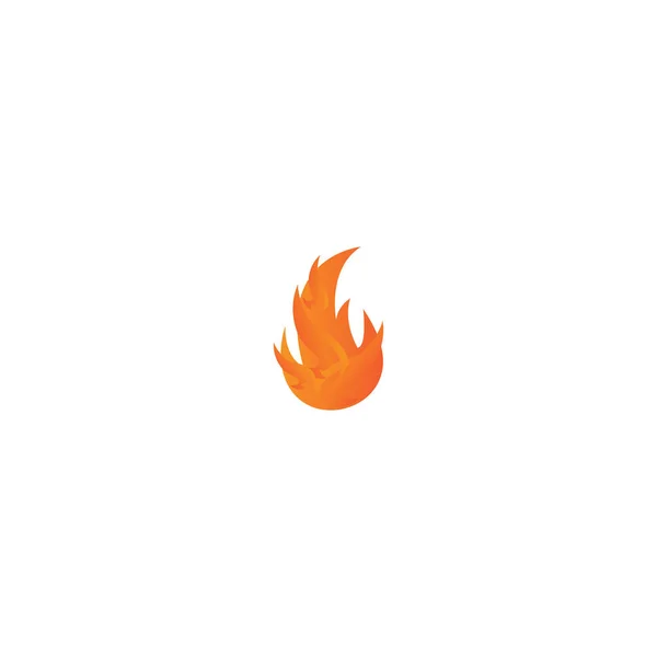 シンプルでクールな火のアイコンのベクトルのロゴ — ストックベクタ