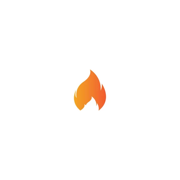 Simple Cool Fire Icon Vector Logo — Stock Vector