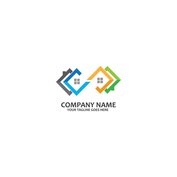 Icone Vetor Livre Logotipo Propriedade Construção — Vetor de Stock
