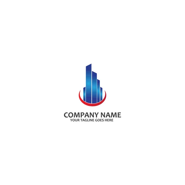 Ikona Wektora Wolnego Logo Własności Budowy — Wektor stockowy
