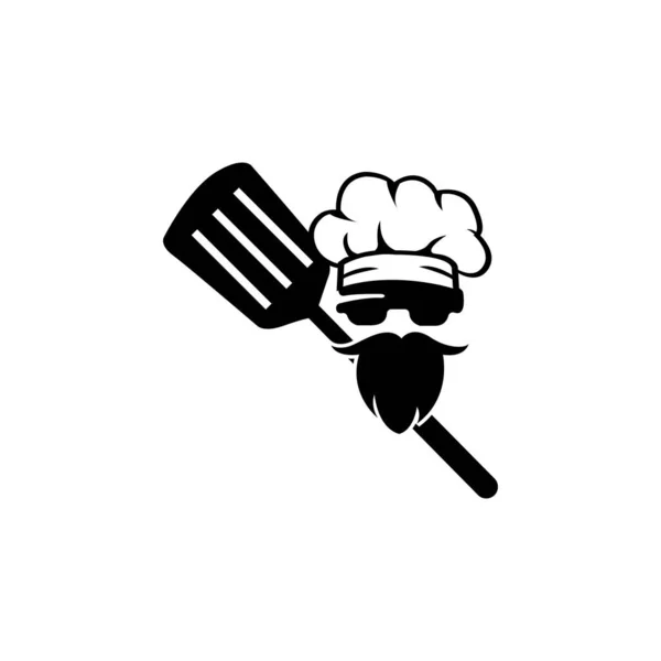 Chapeau Chef Modèle Logo Illustration Vectorielle — Image vectorielle