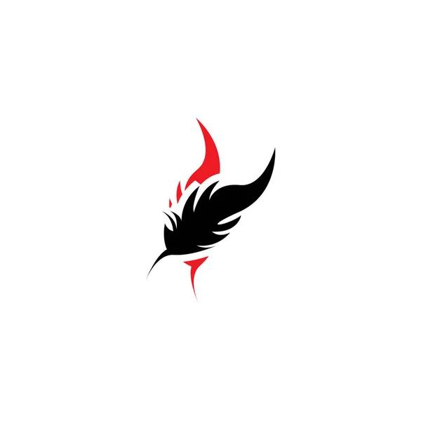 Pluma Simple Símbolo Icono Vector Logo — Vector de stock