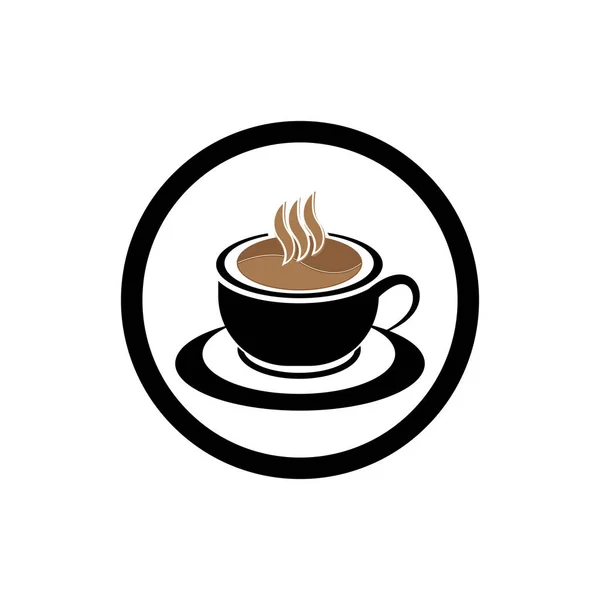 Modello Illustrazione Vettoriale Icona Chicco Caffè — Vettoriale Stock