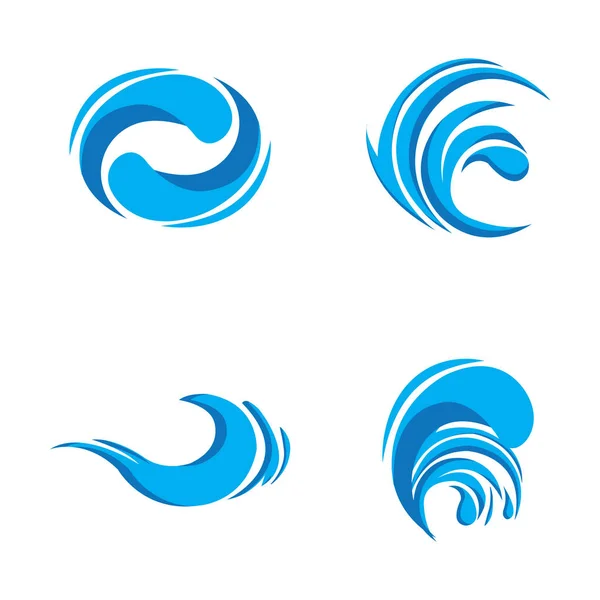 Water Wave Icon Vector Illustration Design Logo Free — Stock Vector