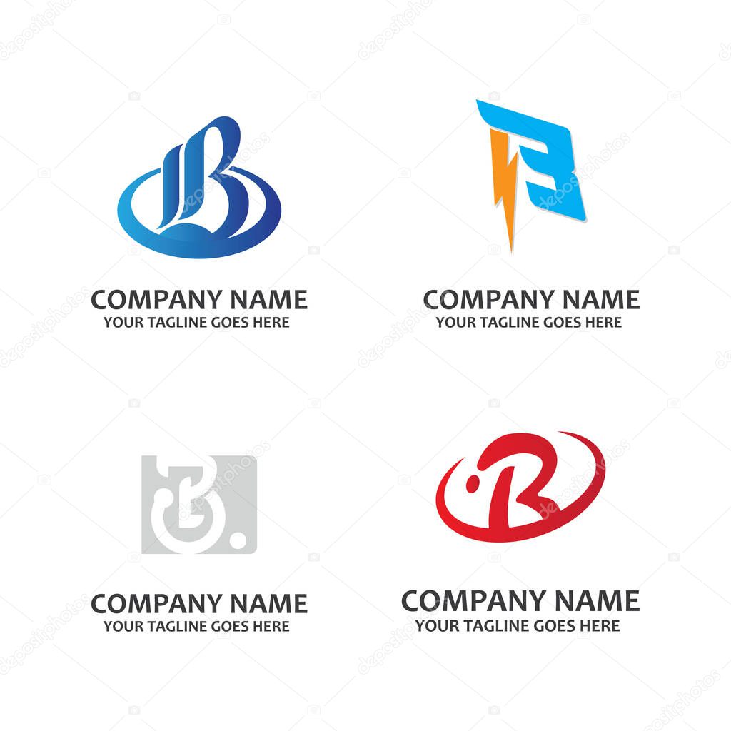 B Letter logo template vector illustration