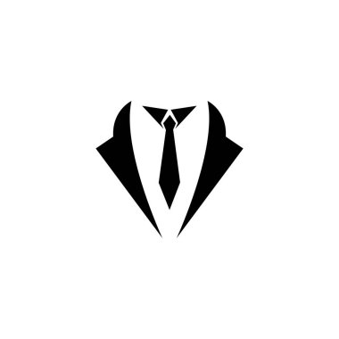 Siyah mafya adamları smokin sembolü vektör logosu