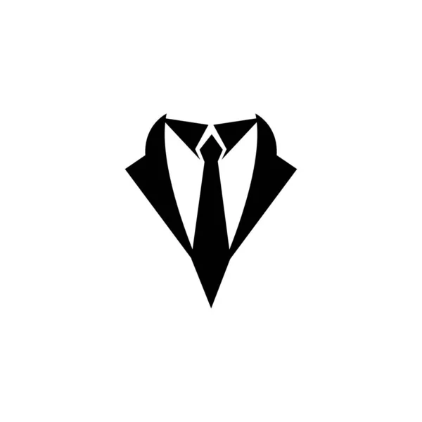 Černé Mafie Muži Smoking Symbol Vektorové Logo — Stockový vektor